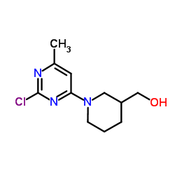 [1-(2-Chloro-6-methyl-4-pyrimidinyl)-3-piperidinyl]methanol structure