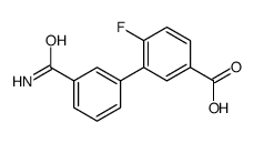 3-(3-carbamoylphenyl)-4-fluorobenzoic acid结构式