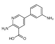 2-amino-5-(3-aminophenyl)pyridine-3-carboxylic acid结构式