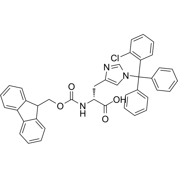 Fmoc-D-His(Clt)-OH结构式