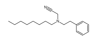 N-octyl-N-(2-phenyl-ethyl)-amino-acetonitrile结构式