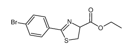 ethyl 2-(4-bromophenyl)-4,5-dihydrothiazole-4-carboxylate结构式