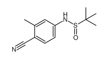 N-(4-cyano-3-methylphenyl)-2-methylpropane-2-sulfinamide结构式