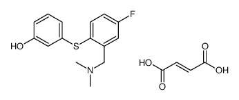 (E)-but-2-enedioic acid,3-[2-[(dimethylamino)methyl]-4-fluorophenyl]sulfanylphenol Structure