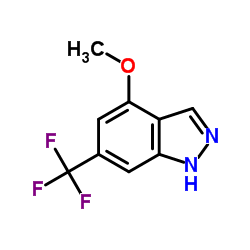 4-Methoxy-6-(trifluoromethyl)-1H-indazole结构式