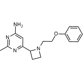 2-Methyl-6-(1-(2-phenoxyethyl)azetidin-2-yl)pyrimidin-4-amine structure