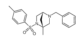 (1R,4R)-1-methyl-2-(4-tolylsulfonyl)-5-(phenylmethyl)-2,5-diazabicyclo<2.2.1>heptane结构式