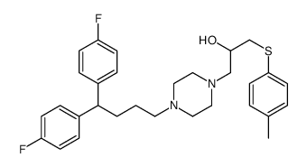 1-[4-[4,4-bis(4-fluorophenyl)butyl]piperazin-1-yl]-3-(4-methylphenyl)sulfanylpropan-2-ol结构式