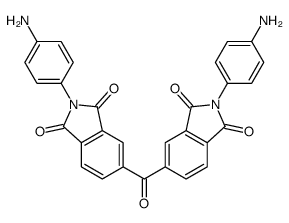 2-(4-aminophenyl)-5-[2-(4-aminophenyl)-1,3-dioxoisoindole-5-carbonyl]isoindole-1,3-dione结构式