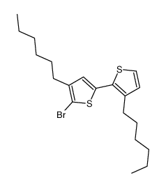 2-bromo-3-hexyl-5-(3-hexylthiophen-2-yl)thiophene结构式