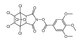 4,7-Methano-1H-isoindole-1,3(2H)-dione, 4,5,6,7,8,8-hexachloro-3a,4,7,7a-tetrahydro-2-[(3,4,5-triMethoxybenzoyl)oxy]- Structure