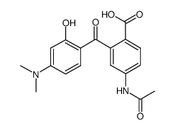 5-乙酰氨基-2-羧基-4-二甲基氨基-2-羟基苯甲酮结构式