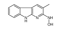 N-(3-methyl-9H-pyrido[2,3-b]indol-2-yl)hydroxylamine Structure