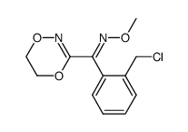 (ortho-chloromethylphenyl) (5,6-dihydro-[1,4,2]dioxazin-3-yl)methanone O-methyl oxime结构式