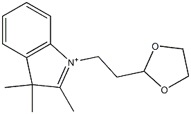 3H-吲哚鎓,1- [2-(1,3-二氧戊环-2-基)乙基] -2,3,3-三甲基 -结构式