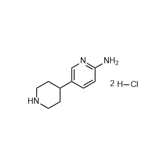 5-(哌啶-4-基)吡啶-2-胺二盐酸盐结构式