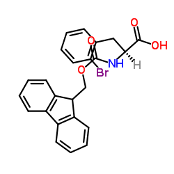 Fmoc-D-2-Bromophenylalanine structure