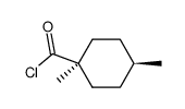 Cyclohexanecarbonyl chloride, 1,4-dimethyl-, trans- (8CI) structure