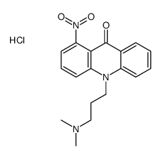 dimethyl-[3-(1-nitro-9-oxoacridin-10-yl)propyl]azanium,chloride Structure