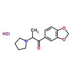 3',4'-Methylenedioxy-α-pyrrolidinopropiophenone Hydrochloride结构式