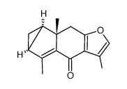 (5aS)-3,5,6bβ-Trimethyl-5aα,6aα,6b,7-tetrahydrocycloprop[2,3]indeno[5,6-b]furan-4(6H)-one结构式