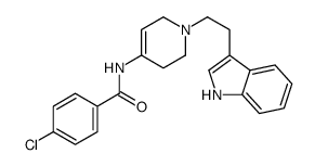 4-chloro-N-[1-[2-(1H-indol-3-yl)ethyl]-3,6-dihydro-2H-pyridin-4-yl]benzamide结构式