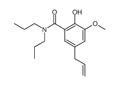 2-Hydroxy-3-methoxy-5-(2-propenyl)-N,N-dipropylbenzamide结构式