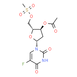 2'-Deoxy-5-fluorouridine 5'-methanesulfonate 3'-acetate结构式