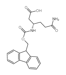 (S)-5-Carbamoyl-3-(9H-fluoren-9-ylmethoxycarbonyl-amino)-pentanoic acid structure