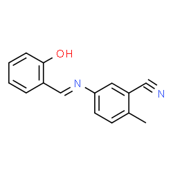 5-([(2-HYDROXYPHENYL)METHYLENE]AMINO)-2-METHYLBENZENECARBONITRILE结构式