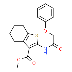 methyl 2-[(phenoxyacetyl)amino]-4,5,6,7-tetrahydro-1-benzothiophene-3-carboxylate结构式