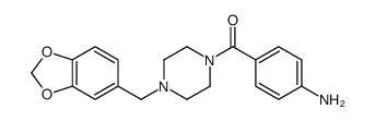 1-(4-Aminobenzoyl)-4-(1,3-benzodioxol-5-ylmethyl)piperazine Structure