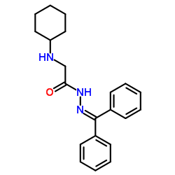 2-(Cyclohexylamino)-N'-(diphenylmethylene)acetohydrazide结构式