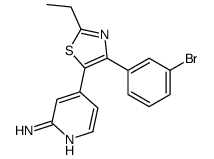 4-[4-(3-bromophenyl)-2-ethyl-1,3-thiazol-5-yl]pyridin-2-amine Structure