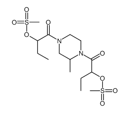 [1-[3-methyl-4-(2-methylsulfonyloxybutanoyl)piperazin-1-yl]-1-oxobutan-2-yl] methanesulfonate结构式