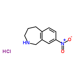 8-Nitro-2,3,4,5-tetrahydro-1H-2-benzazepine hydrochloride (1:1) structure