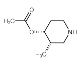 4-Piperidinol,3-methyl-,acetate(ester),(3S,4R)-(9CI)结构式