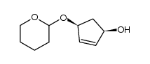 (+/-)-cis-4-(2'R*-tetrahydropyranyloxy)-2-cyclopentenol结构式