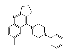 7-methyl-9-(4-phenylpiperazin-1-yl)-2,3-dihydro-1H-cyclopenta[b]quinoline结构式