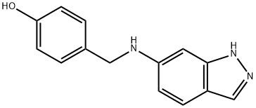 Phenol, 4-[(1H-indazol-6-ylamino)methyl]- Structure