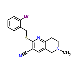 2-[(2-Bromobenzyl)sulfanyl]-6-methyl-5,6,7,8-tetrahydro-1,6-naphthyridine-3-carbonitrile Structure