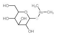 beta-D-Glucopyranose, 1-thio-, 1-(dimethylarsinite) Structure