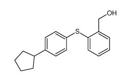 [2-(4-cyclopentylphenyl)sulfanylphenyl]methanol结构式