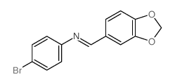 1-benzo[1,3]dioxol-5-yl-N-(4-bromophenyl)methanimine picture