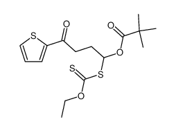 1-((ethoxycarbonothioyl)thio)-4-oxo-4-(thiophen-2-yl)butyl pivalate结构式