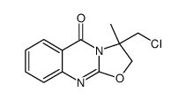 3-chloromethyl-3-methyl-2,3-dihydro-oxazolo[2,3-b]quinazolin-5-one结构式