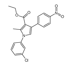 1-(3-chloro-phenyl)-2-methyl-4-(4-nitro-phenyl)-pyrrole-3-carboxylic acid ethyl ester结构式