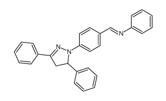 N-[4-(3,5-diphenyl-4,5-dihydro-pyrazol-1-yl)-benzylidene]-aniline结构式