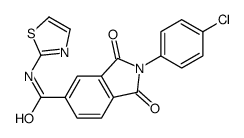 2-(4-chlorophenyl)-1,3-dioxo-N-(1,3-thiazol-2-yl)isoindole-5-carboxamide Structure