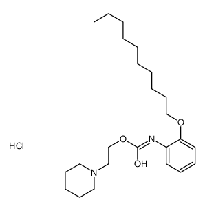 2-piperidin-1-ium-1-ylethyl N-(2-decoxyphenyl)carbamate,chloride结构式